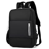 Notizbuch USB Aufladung Business Rucksack wasserdichte Computer Rucksack College Student Schultasche (Color : Black)