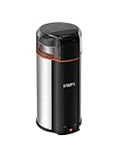 KRUPS Ultimate Super Silent 3 in 1 Messermühle für Gewürze, trockene Kräuter und Kaffee, 12 Tassen, schw