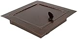 KOTARBAU® Kamintür 140 x 140 mm Kupfer Antik Ofentür mit Hitzeschild zum Öffnen mit Schraubenzier oder Mü