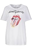 Studio Untold Damen Rolling Stones T-Shirt, weiß, 50+
