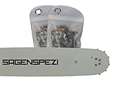 35cm Schwert-Set Drive mit 2 Vollmeißelketten 3/8'P 52TG 1,3mm passend für Makita DUC406