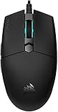 Corsair KATAR PRO XT Ultraleichte Gaming-Maus (symmetrische Form, Optimal für Claw und Fingertip-Griffstil, Corsair QUICKSTRIKE federgelagerte Tasten, 18.000 DPI Optischer Sensor) Schw