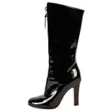 Stiefeletten Knöchel Stiefel Stiletto High-Heels für Damen Elegante Stöckelschuhe Damenschuhe mit hohem Absatz Schuhe mit Stilettoabsatz Arbeitsschuhe,Schwarz,38 EU