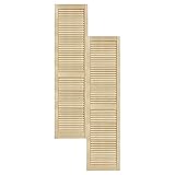 DecoMeister Lamellentür Holz Möbeltür Lamellentüren Kiefer Möbelfront unbehandeltes Kieferholz Schranktür Kleiderschrank offene Lamellen 394x1700 cm 2-er Pack Massivholz natürliche Maserung