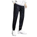 KIMODO Jogginghose Streetwear Herren Haremshose Lässige Baggy Pants Frühling Herbst Einfarbig Dünne Bleistifthosen Knöchellange Hose Schnürhosen (D-Schwarz, 4XL)