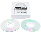 8cm Mini CD-R Rohlinge 22min/200MB Silber Blank (Unbedruckt) in Mini-CD Hüllen aus Papier mit Folienfenster (25 Stück Silber Blank)