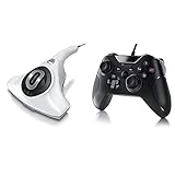 Brandson - Milbenstaubsauger 300W - Milben-Handstaubsauger mit UV Sterilisationslicht - -Schmutzbehälter 150 ml & Gamepad für PC im Xbox Design - Controller kabelgebunden - hochwertige Analogstick