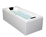 Supply24 since 2004 Whirlpool Badewanne Venedig Made IN Germany rechts oder Links 150/160 / 170 x 75 cm mit 6 Massage Düsen + OHNE Armaturen Eckwanne Spa runde rechte/Linke Eckbadewanne innen günstig