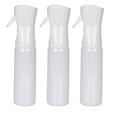 Flairosol Flasche weiß mit Sprühkopf | 3 Stück | 300 ml | Kopfüber anwendbar | Feinzerstäuber | F