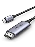 UGREEN USB C auf HDMI Kabel 4K 60Hz Thunderbolt 3/USB C 3.1 HDMI Kabel UHD Geflochten-Aluminium kompatibel mit MacBook Pro 2021 14/16zoll, iPad Pro/Air, Galaxy S21/P30, Huawei P40 usw.(2m)