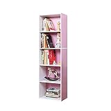 ZHONGHUA Vertikales stabiles Bücherregal 5-Tier-hölzerne Bücherregal freistehender Bücherregal-Speicherorganisator-Kabinett-Einheit-Display-Rack für Wohnzimmer, Schlafzimmer Hohes Retro-Bücherreg