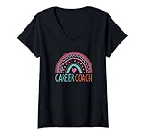 Damen Career Coach Beratung Karriere Berater Life Coach Berater T-Shirt mit V