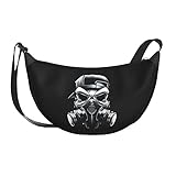 Xiongone Totenkopf-Gasmaske, langlebig, verstellbar, Schultertasche, Outdoor-Schultertasche, Reisetasche, für Herren und D