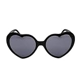 Atrumly Herz-Sonnenbrille, Herzlinsen, Refraktionsbrille, herzförmige Liebe, Spezialeffekte, modische Sonnenbrille, übergroße Liebe, zum Valentinstag Gr. Medium, Schw