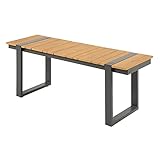 riess-ambiente.de Moderne Outdoor Sitzbank Tampa Lounge 123cm Holzoptik wetterfest Garten Bank Gartenbank