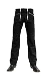 Unbekannt Herren Lederhose, Zimmermannshose - Premium Büffel Leder (Echtleder)