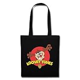 Spreadshirt Looney Tunes Taz Der Tasmanische Teufel Stoffbeutel, Schw