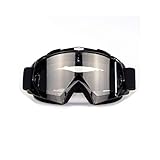 FALAMKA Motocross brille schwarz ,Skibrille, Anti-Fog- und Anti-Ultraviolett-Brille, biegbar mit einer doppellinsenverdickten Schaumstoffunterlage für Outdoor-Ak