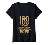 Damen 19. Änderung, Frauenstimmrecht 100 Jahre Suffragette T-Shirt mit V
