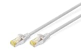 DIGITUS LAN Kabel Cat 6A - 4m - RJ45 Netzwerkkabel - S/FTP Geschirmt - Kompatibel zu Cat-6 & Cat-7 - Grau, 4 m - 1 stück, DK-1644-A-040