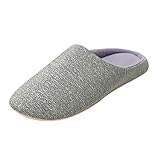 Hausschuhe Unisex Pantoletten Mit Rutschfester Naturkautschuk-Sohle,Filz-Pantoffeln Winter Wärme Plüsch Fleece Gefüttert Schuhe Puschen Bequeme Weich Indoor Baumwolle Slippers Leichte F