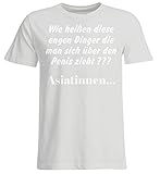 Generisch Enge Dinger: Asiatinnen | Erotik - Übergrößenshirt -5XL-Ash (Heather)