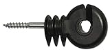 Landkaufhaus Mayer 100 St. Ringisolatoren Ringisolator für Weidezaun Ringisolatoren mit 45mm Stütze, Gewinde mit 6mm für Band, Seil, Draht und L