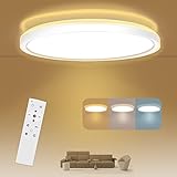 LED Deckenleuchte - 24W 2400LM Deckenlampe Led,2700-6500K LED Panel Dimmbar,2cm Ultra Dünn IP44 Wasserdicht Weiß Modern LED Lampen Deckenlampen für Wohnzimmer/Schlafzimmer/Küche/Flur/Bad-30