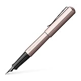 Faber Castell 150531 - Füllerfederhalter Hexo, Feder F, Schaftfarbe rosé, 1 Stück