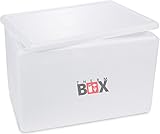 THERM BOX Styroporbox Groß Innen: 53,5x34x33,5cm 61 Liter - Thermobox für Essen & Getränke - Styropor Kühlbox & Warmhaltebox Wiederverwendbar XXL