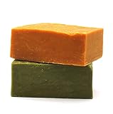 2 x Bittim Seife Set (Grün u. Orange) + Sisal Seifensäckchen + gratis Reisebeutel, belebende Haarseife, Naturkosmetik, Vegan, Keine Chemikalien, Traditionell, empfohlen bei H