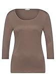 STREET ONE Damen T-Shirt, Braun(mocca sand), 36