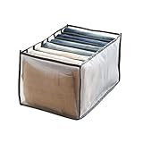 Bolukets Schublade Organizer, Faltbare Schrank Kleidung Organizer Stoffbox Faltbox Mesh Aufbewahrungsbox Schubladen Ordnungssystem für Hosen Jeans T-Shirt Leggings H
