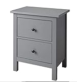 Ikea HEMNES Kommode mit 2 Schubladen; in Schwarzbraun; aus Massivholz; (54x66cm)