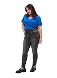 Zizzi Amy Damen Jeans Super Slim Jeanshose Stretch Hose , Farbe: Grau, Gr. 48 (Herstellergröße: 48/ 78 cm)