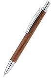 Online Druckkugelschreiber Mini Wood Pen Walnut, aus edlem Holz, inkl. D1-Standardmine Schreibfarbe Schwarz, 31081/3D