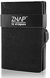 ZNAP Slim Wallet mit Münzfach – Kreditkartenetui mit Geldklammer – RFID Schutz – Schwarz Korkleder – Kartenetui, Kreditkarten Etuis, Geldbeutel – bis 8 Karten – Geld Clip von SLIMPURO