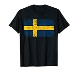 SCHWEDEN Flagge Damen Herren Kinder SCHWEDEN T-S