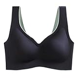 Hirolan Brandneu 2Pc Comfy Bra Bralette Push Up Top Mit Eingearbeitetem BH Womenbra Wire Free UnterwäSche Einteiliger Nahtloser BH Gummi BH Sport Yoga Zumba Kleidung D