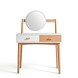 SHUTING2020 Waschtisch-Set Frisierkommode Kleine Wohnung Schlafzimmer Modern Minimalist Makeup Table Vernünftige Raum, Massivholz Füße, Stable Tragender, Anti-Fallen Entwurf Schmink