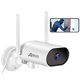 ANRAN IP Überwachungskamera 1080P HD WLAN 180 Grade Schwenkbare Kamera Innen Außen Zwei-Wege-Audio mit Nachtsicht und Bewegungserkennung 4X Digitaler Zoom, Nicht mit dem System Kompatib
