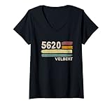 Damen 5620 Velbert Retro Postleitzahlen Alte PLZ Vintage T-Shirt mit V