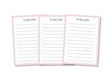 3er Set To-Do-Liste „Pink“ | DIN A6 | 50 Blatt Block | Ideal als Notizblock, Terminplaner & Tagesp