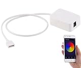 Luminea Zubehör zu Alexa RGB Controller: WLAN-Controller (LED Serie LAC), Amazon Alexa & Google Assistant komp. (Alexa LED Strip Controller)