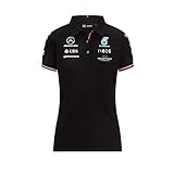 Mercedes-AMG Petronas - Offizielle Formel 1 Merchandise 2021 Kollektion - Damen - Polo - Kurze Ärmel - Schwarz - XL