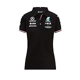 Mercedes-AMG Petronas - Offizielle Formel 1 Merchandise 2021 Kollektion - Damen - Polo - Kurze Ärmel - Schwarz - XS