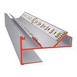 Neuheit - jetzt auch zur Montage von 2 getrennten Lichtbändern: iluminize LED Trockenbau-Profil VTL Twin Aluminium, 150cm lang