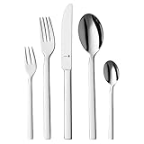 WMF Lyric Edelstahl Besteck Set 6 Personen, Essbesteck Set 30 teilig, Monobloc-Messer, Cromargan protect poliert, kratzbeständig, spü