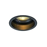 SLV Deckeneinbauleuchte HORN/Spot, Fluter, Deckenstrahler, Deckenleuchte, Einbau-Leuchte LED, Innen-Beleuchtung / GU10 IP20/IP44 25W schw