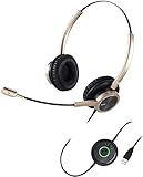 Jiade USB-Headset mit Mikrofon, Geräuschunterdrückung, Computer-Kopfhörer für PC Laptop Skype UC Lync SoftPhone Call Center Büro Business, Audio-Steuerung, klare Chat Home Spracherkennung
